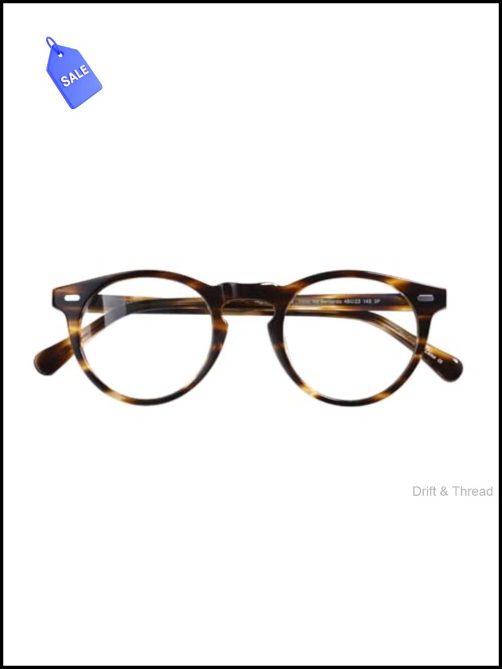Vintage Round Eyeglasses Unisex Handmade Acetate Circle Rim Glasses